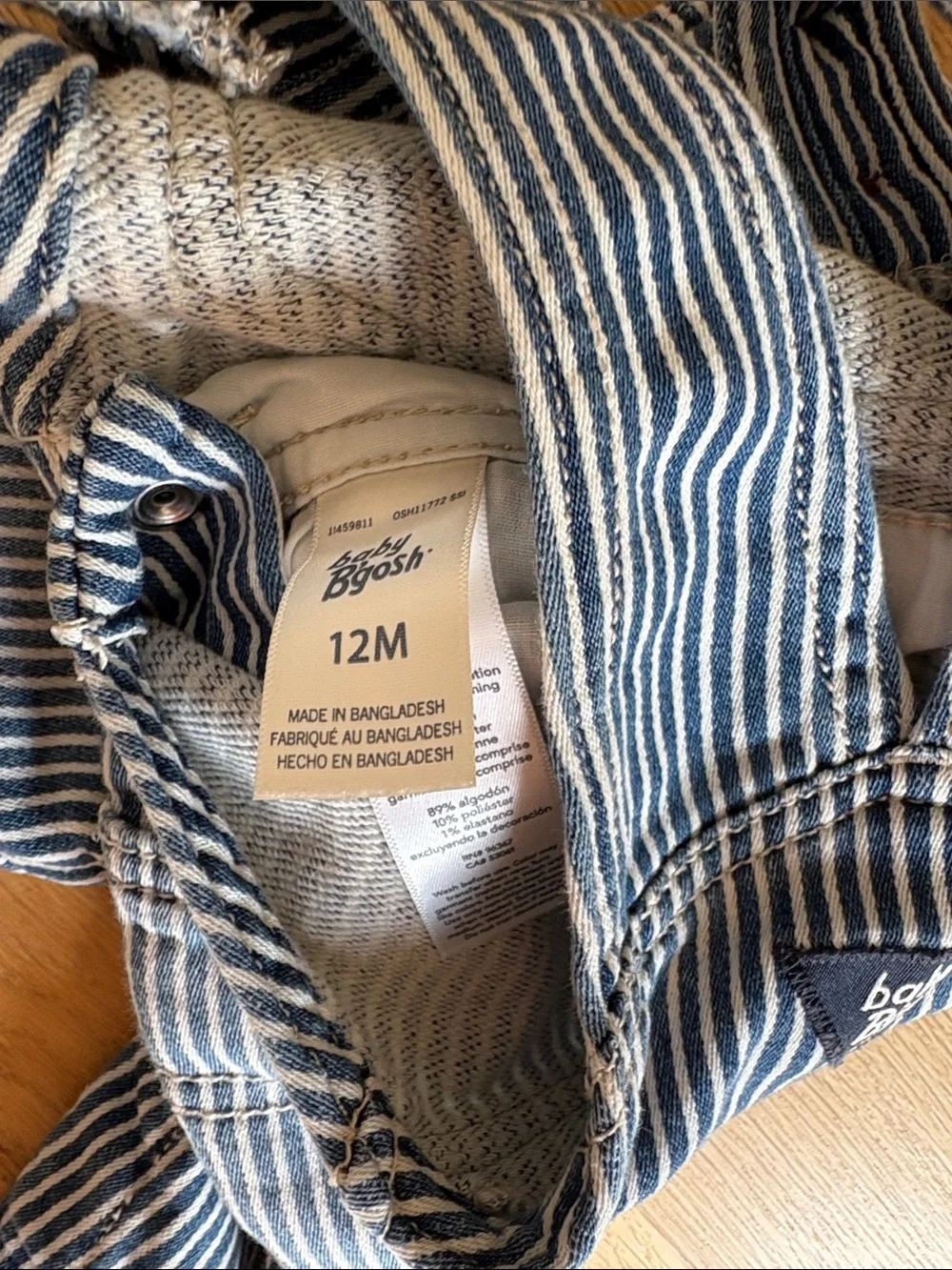 OSHKOSH BGOSH | Blue and White Striped Overalls